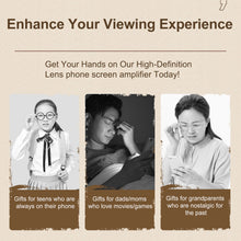 Load image into Gallery viewer, 12" Retro TV Amplifier Phone Screen Magnifier - Gifts for Dad - 3D HD Mobile Phone Screen Magnifying Enlarger for Movies, Videos, Games - Fit for All Smartphones